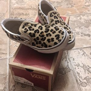 Girls size 1 Leopard Vans